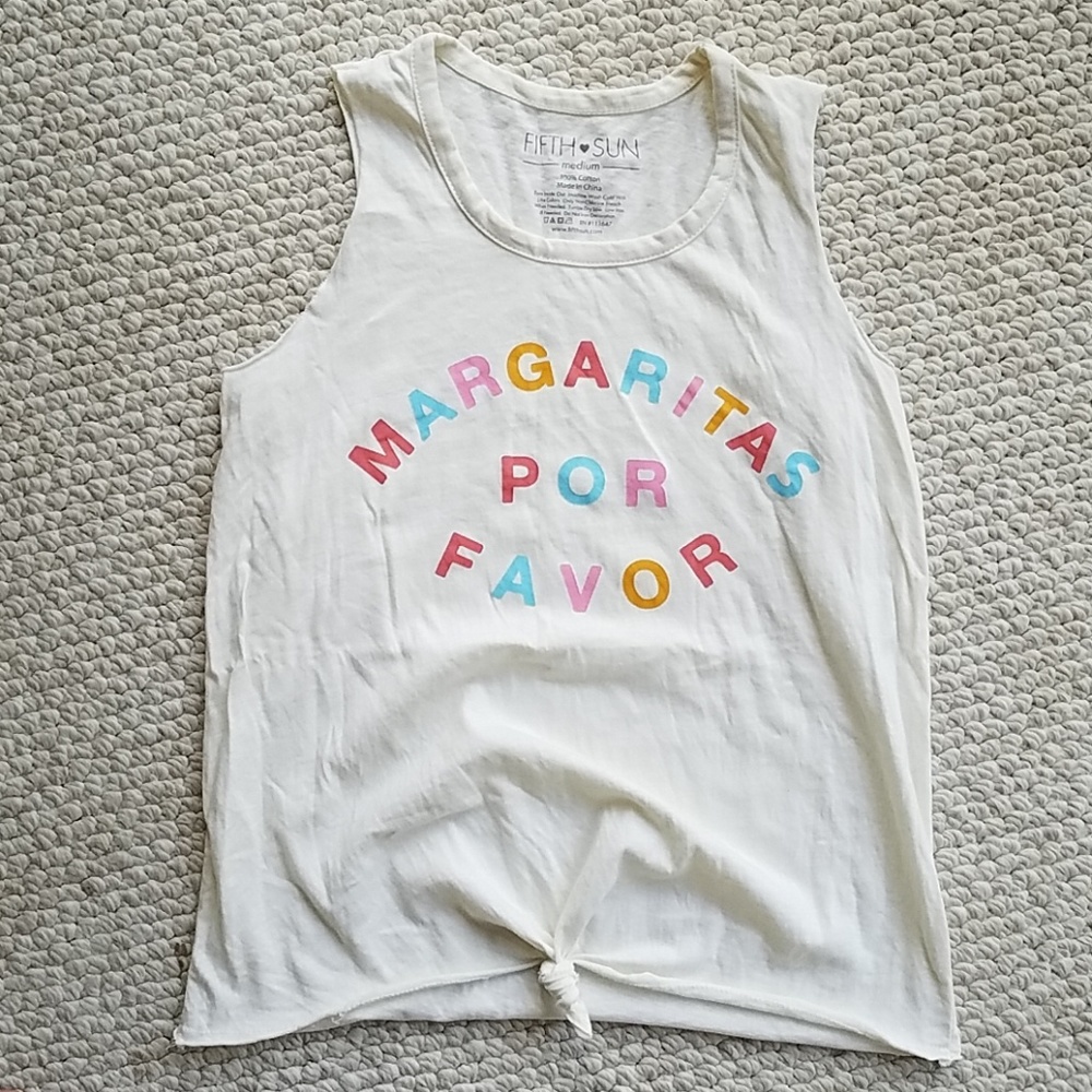 Fifth Sun "Margaritas Por Favor" tank top